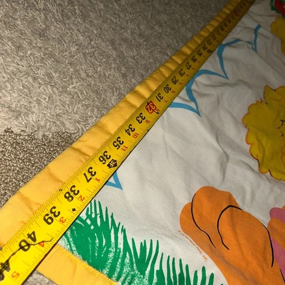 Handmade baby blanket quilt Sesame Street big bird Elmo vintage growth chart - Picture 4 of 9